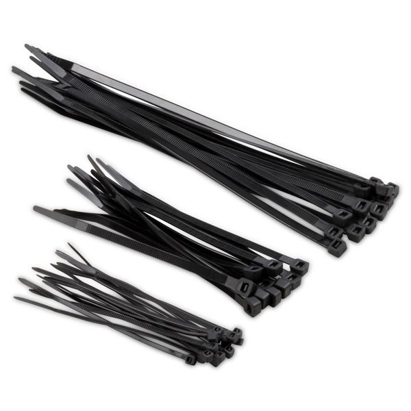 Cable ties black 2,5x100mm (25) 4,8x120mm (25) 4,8x190mm (25)