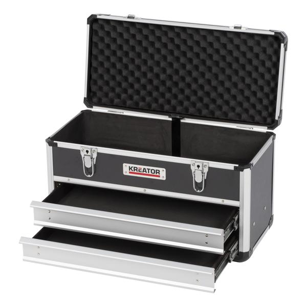 Alu-Koffer mit Schubladen 523x305x240mm - 2 Schubladen