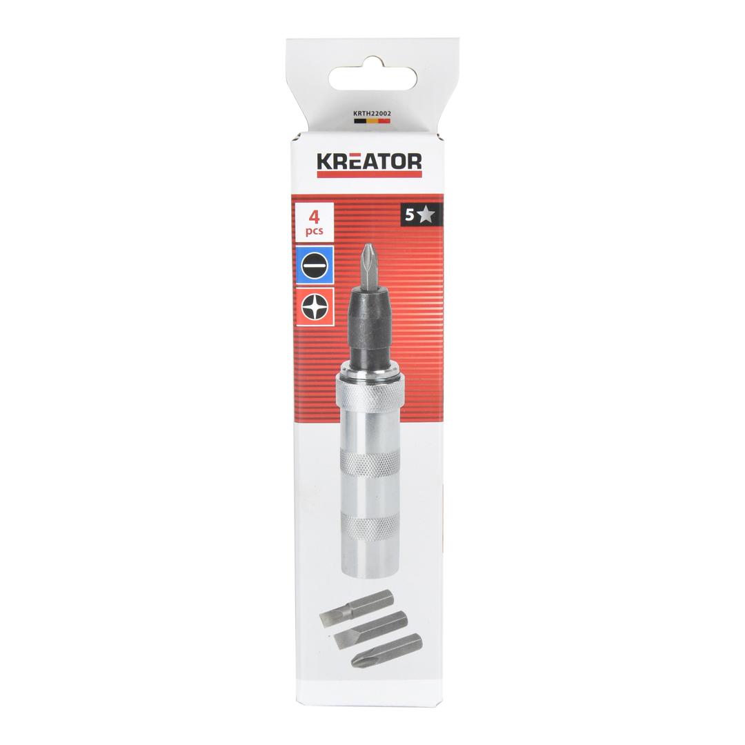 Kreator - KRTH22002 - Impact screwdriver - + 4 bits - Varo