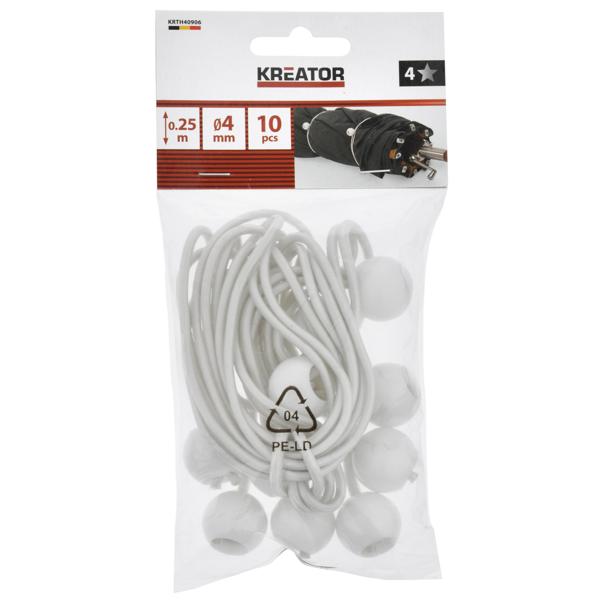 Bungee ball strap Ø 4mm, 25cm - 10 pcs