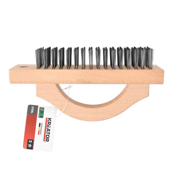 Cepillo abrasivo mango de madera - acero