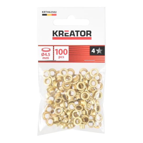 Eyelets Ø 4.5mm brass - 100 pcs