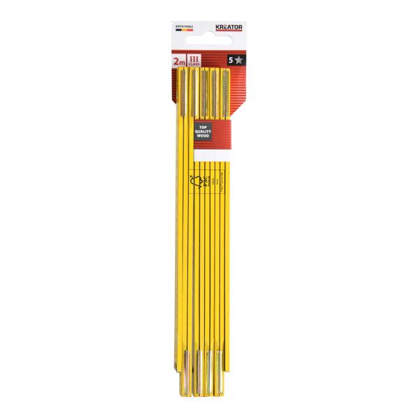 Folding ruler 2m - wood