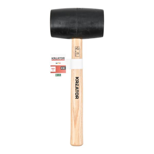 Rubber hammer 900g - wood - black