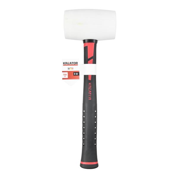 Gummi-Hammer 700g - Fiber - weiß