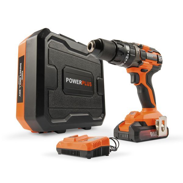 Impact drill - screwdriver 20V - incl. battery 20V 2.0Ah and charger