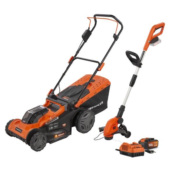 Jeu d'outils de jardin brushless 2 items - incl. batterie 2x20V 5.0/2.5Ah et chargeur - 1 acc.