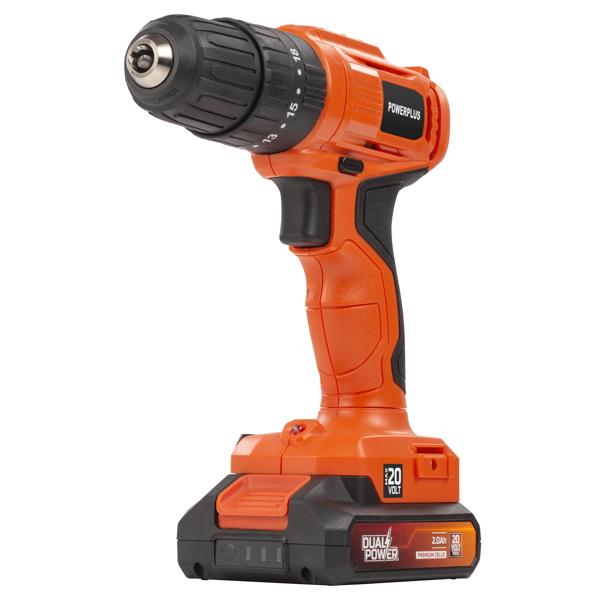 Impact drill - screwdriver 20V - incl. battery 20V 2.0Ah and charger 2A