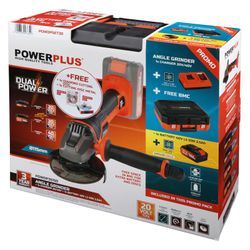 POWDPSET30 MEULEUSE D'ANGLE 20V Ø 115MM - INCL. BATTERIE 2X20 4