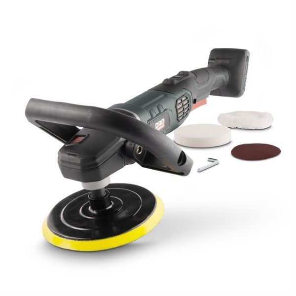 Angle polisher brushless 20V Ø 180mm  - excl. battery and charger - 3 acc.