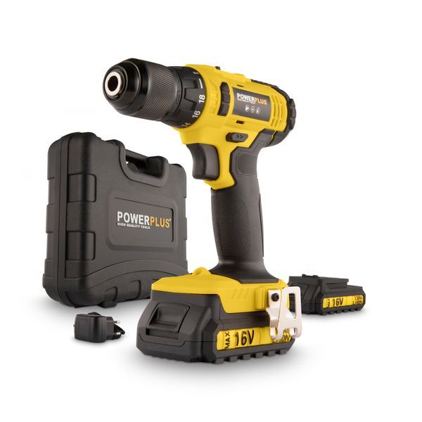 Drill - screwdriver 16V - incl.2 batteries 16V 1.3Ah and charger