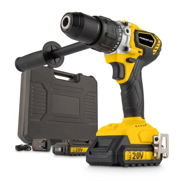Impact drill - screwdriver brushless 20V 120Nm - incl. 2 batteries 20V 2.0Ah and charger