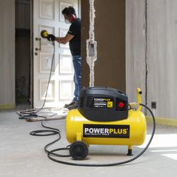 POWX1725 COMPRESSOR GEEN OLIE 1100W 24L 6