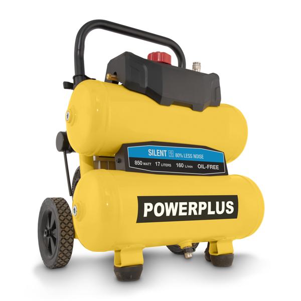 Kompressor kein Öl - Doppeltank 850W 17L geräuscharm