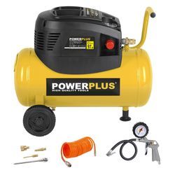 POWX1730 COMPRESSOR GEEN OLIE 1100W 24L - 6 ACC. 2