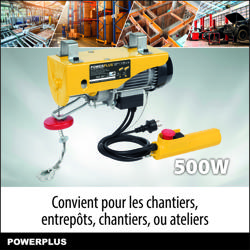 POWX900 PALAN ÉLECTRIQUE 500W 100/200KG 12