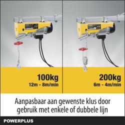 POWX900 PALAN ÉLECTRIQUE 500W 100/200KG 24