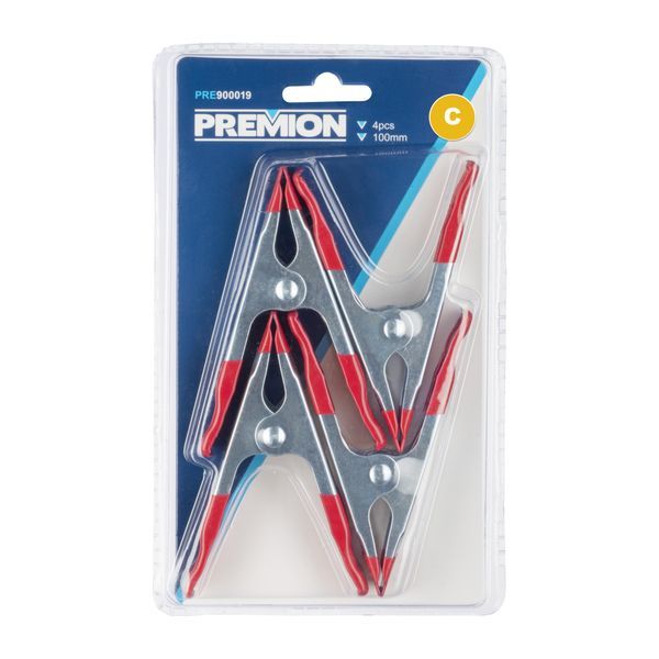 Set veerklemmen metaal 100mm - 4 st.