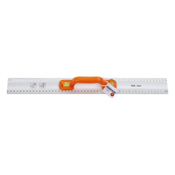 Ruler with handle and spirit level 500mm