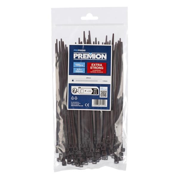 Bridas para cables marrones 4,8x200mm -100 uds.