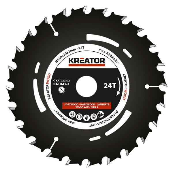 Circular saw blade Ø 150x20x2,0mm 24T