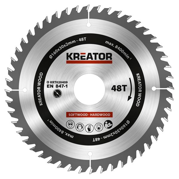 Kreissägenblatt Ø 160x30x2,0mm 48T