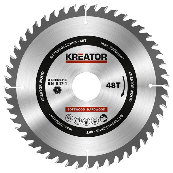 Circular saw blade  Ø 170x30x2,2mm 48T