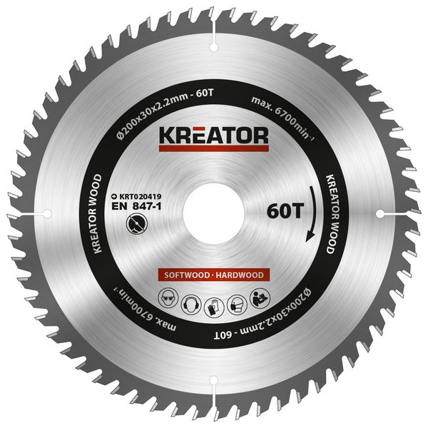 Circular saw blade Ø 200x30x2,2mm 60T