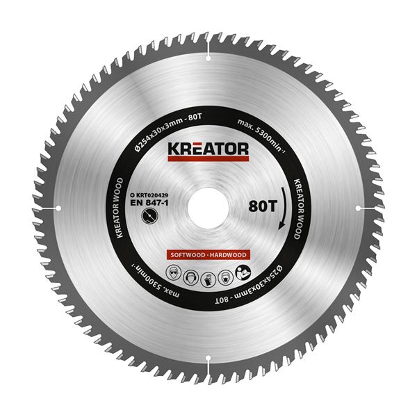 Cirkelzaagblad Ø 254x30x3,0mm 80T