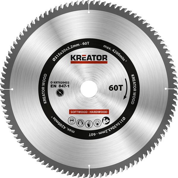 Circular saw blade  Ø 315x30x3,2mm 60T