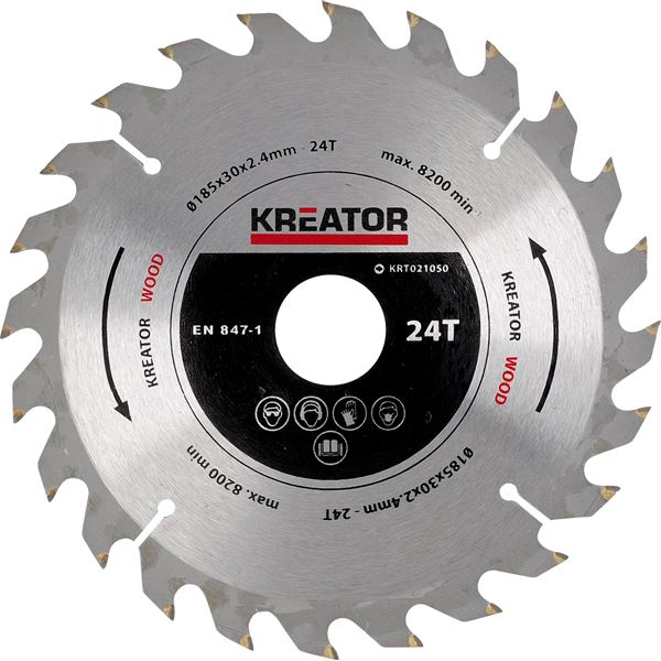 Kreator KRT021050 - Cirkelzaagblad - 185X30X2,2mm - Varo