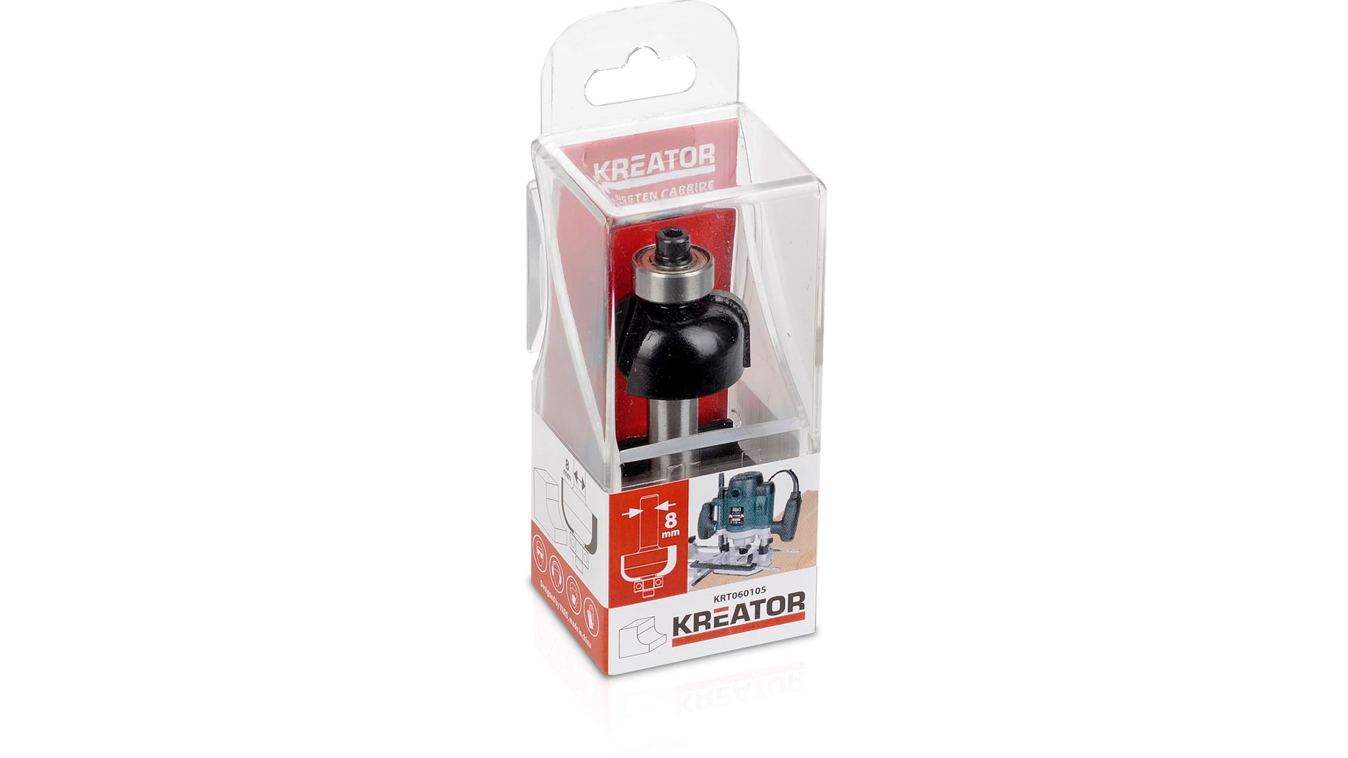 Krt Router Kreator - KRT060105 - Router bits - Core box bit with bearing - Varo