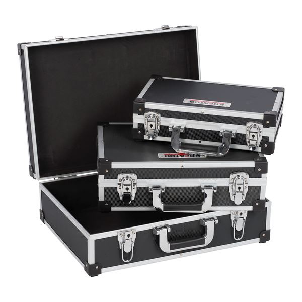Pack 3 maletines herramientas aluminio con cerrojo Varo