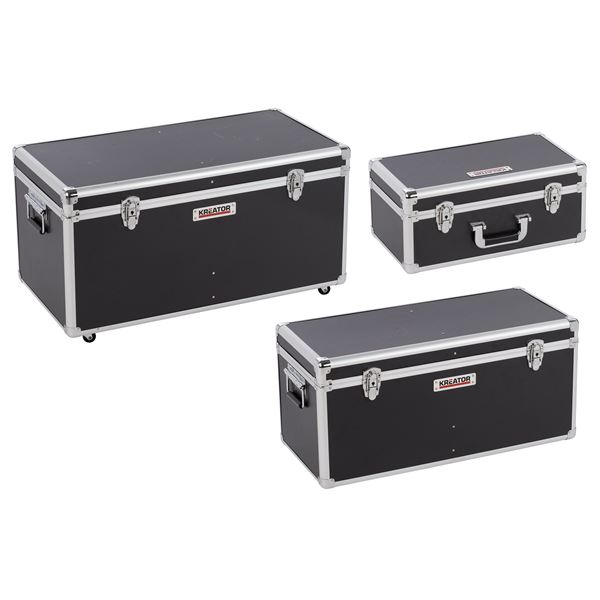 Aluminium koffer set 3-in-1 zwart
