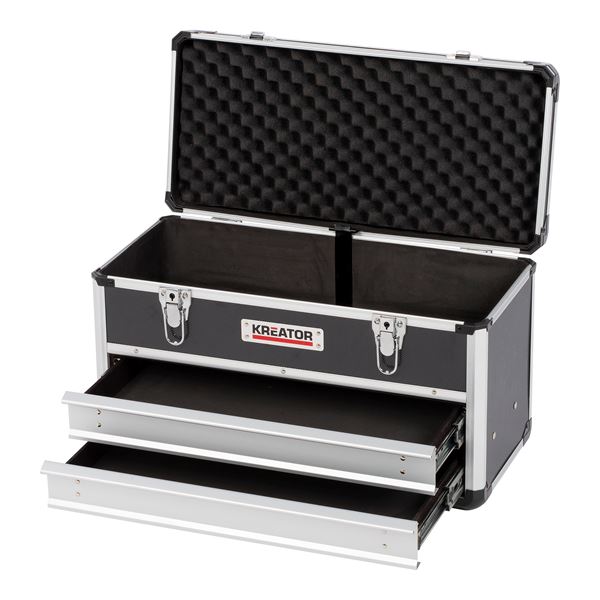 Alu-Koffer mit Schubladen 523x305x240mm - 2 Schubladen