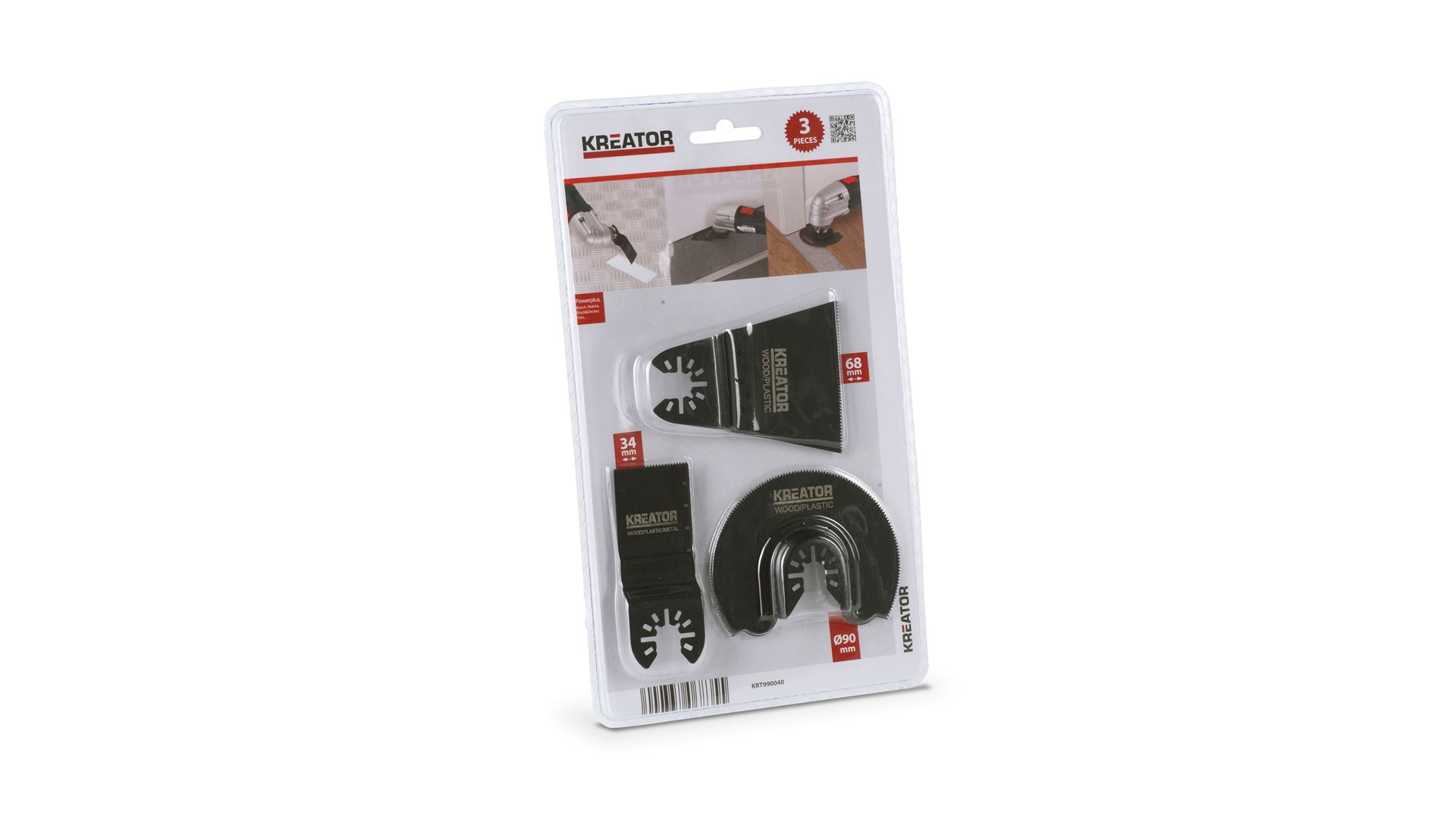 Roxon FT01 Multitool Accessory Set - Tapered Saw, Diamond File & 1/4" Bit Adapter For Flex Multitools (3-Piece Kit)