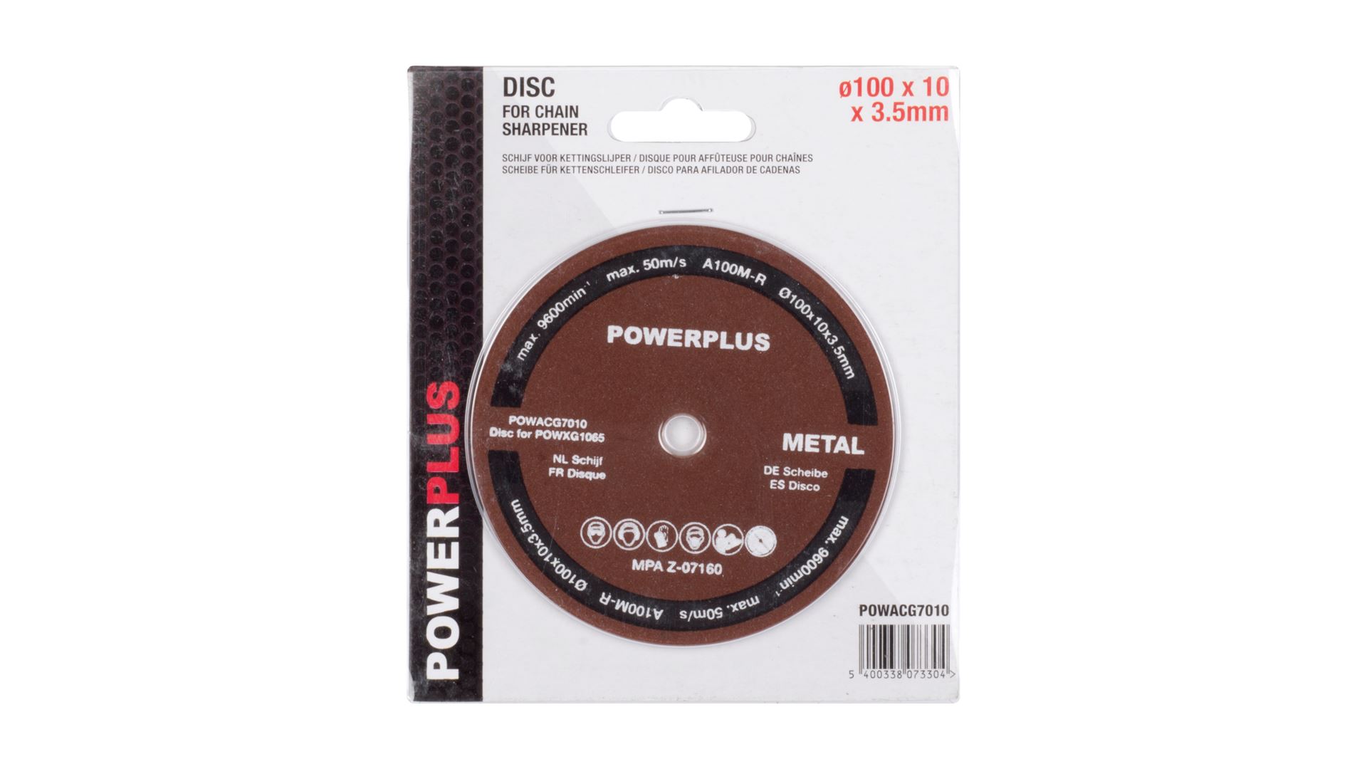 Kawapower Disque Pour Aiguiseur De Chaînes 100 X 10 X 3,2 Mm - Affûtage Précis Pour Tronçonneuses