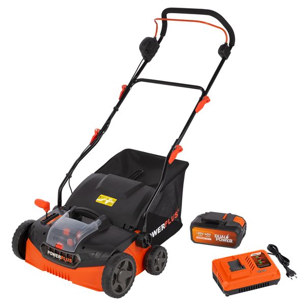 Lawn scarifier - aerator 40V - incl. battery 2x20V 2.5Ah and charger