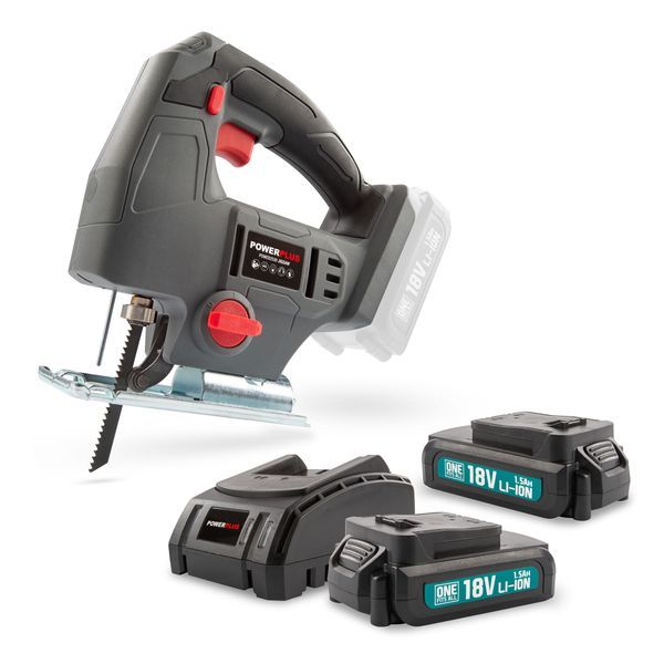 Jigsaw 18V - incl. 2 batteries 18V 1.5Ah and charger - 1 acc.