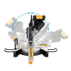 POWX07569S SCIE À ONGLET 2 BISEAUX TÉLESC 2000W-254MM 2