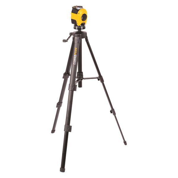 Self-leveling laser level with tripod