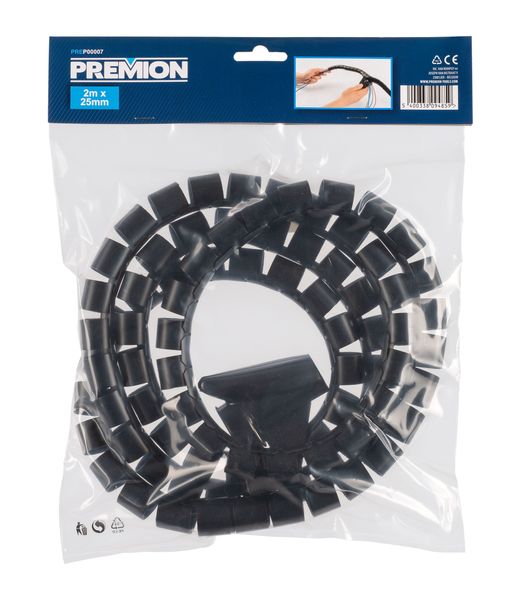 Spiral cable wrap black 2mx25mm