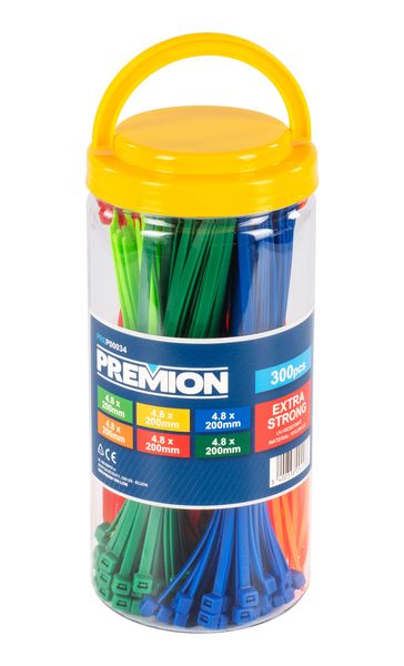 Cable ties multi color 200x4,8mm - 300 pcs