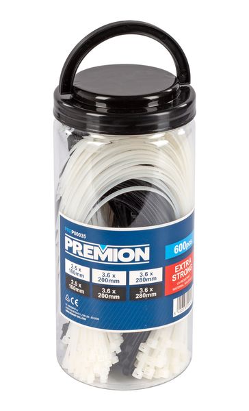 Cable ties multi color white, black 600 pcs